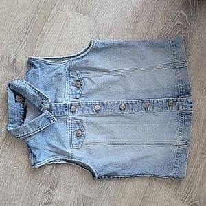 Women's Vintage Jean Vest Button up